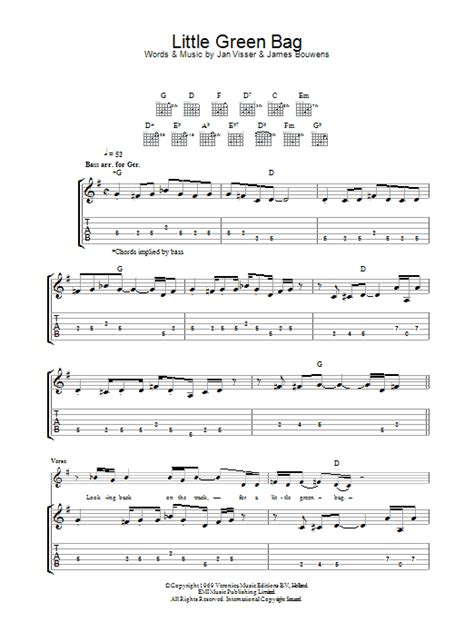 little green bag guitar tabs.